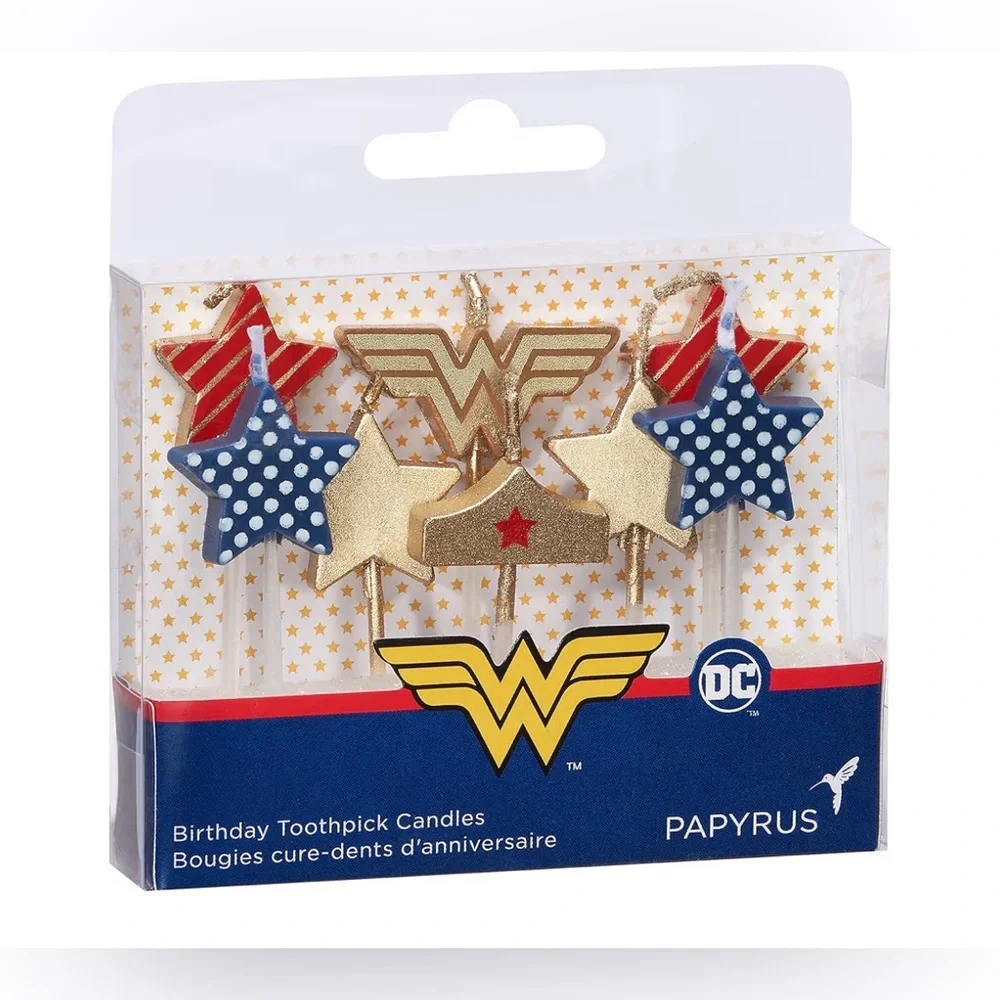 🆕Papyrus Wonder Woman Cupcake Toothpick Candles